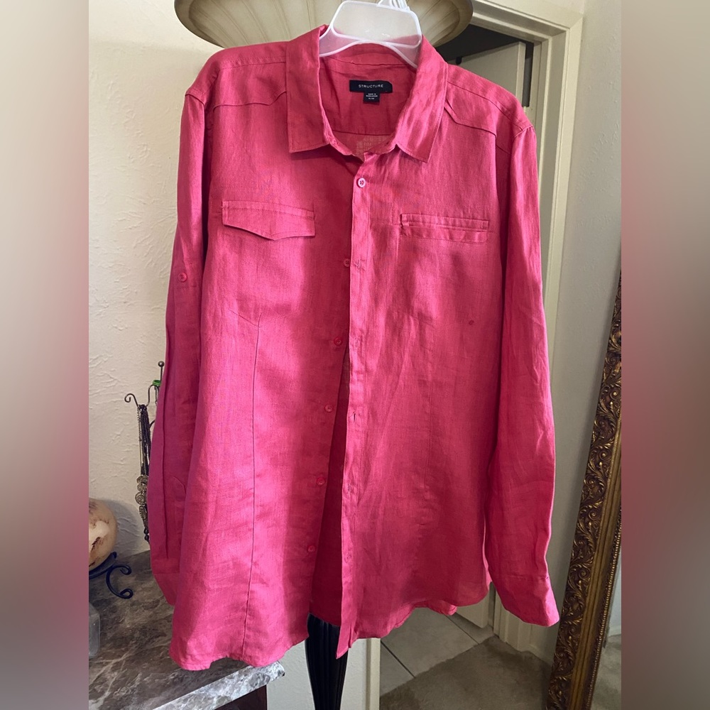 Men’s Linen Button Down Shirt